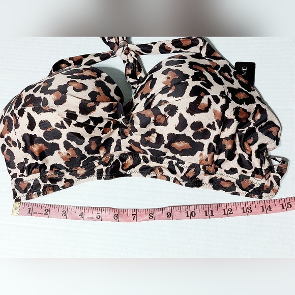 Tempt Me XXL Padded Pysh Up Bikini Top Leopard Print top only - Picture 8 of 9